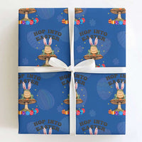 Funny Hop Into Easter Wrapping Paper Roll Easter Day Frog Bunny Egg