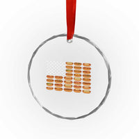 Funny Hot Dog American Flag Crystal Glass Ornament Patriotic USA 4th of July Summer BBQ Party TS02