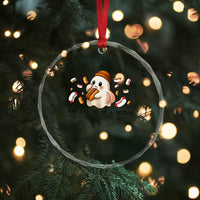 Funny Hot Dog Ghost Halloween Crystal Glass Ornament Bad Day To Be A Hotdog TS14