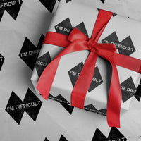 Funny I Am Difficult Double Black Diamond Ski Snowboard Wrapping Paper Roll - Wonder Print Shop