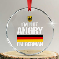 Funny I Am Not Angry I Am German Crystal Glass Ornament Germany Flag German American - Wonder Print Shop