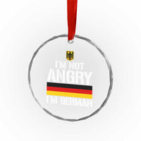 Funny I Am Not Angry I Am German Crystal Glass Ornament Germany Flag German American - Wonder Print Shop