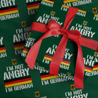 Funny I Am Not Angry I Am German Wrapping Paper Roll Germany Flag German American - undefined