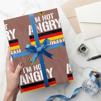 Funny I Am Not Angry I Am German Wrapping Paper Roll Germany Flag German American - undefined