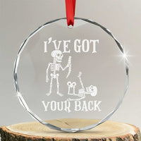 Funny I Got Your Back Crystal Glass Ornament Halloween Skeleton Skull TS11