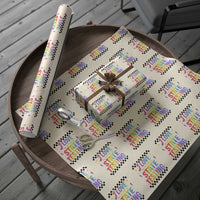 Funny I Love The Last Day Of State Testing Wrapping Paper Roll Retro Rainbow Test Day Celebration Teacher Student