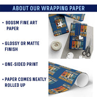 Funny I May Be Old But I Got To See All The Cool Bands Wrapping Paper Roll Guitar - Wonder Print Shop