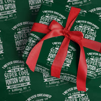 Funny I Never Dreamed Id Grow Up To Be A Super Cool Pontoon Captain Wrapping Paper Roll Pontoon Boat Captain - Wonder Print Shop