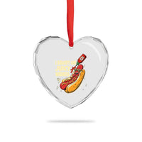 Funny I Squirt On Juicy Wieners Heart Crystal Glass Ornament Inappropriate Dirty Adult Humor Hot Dog Joke - Wonder Print Shop