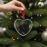 Funny I'm Chief Kickabitch From The Slapahoe Tribe Heart Crystal Glass Ornament Native American Racoon