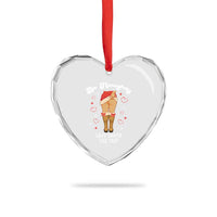 Funny Inappropriate Christmas Heart Crystal Glass Ornament Be Naughty Save Santa The Trip - Wonder Print Shop