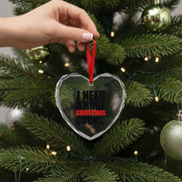 Funny Inappropriate Christmas Heart Crystal Glass Ornament I Need a Huge Christmas COCKtail Adult Humor Drinking Gift - Wonder Print Shop