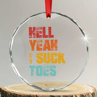 Funny Inappropriate Embarrassing Crystal Glass Ornament Funny Foot Fetish Sucking Toes Cringe Offensive Humor TS10