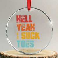 Funny Inappropriate Embarrassing Crystal Glass Ornament Funny Foot Fetish Sucking Toes Cringe Offensive Humor - Wonder Print Shop