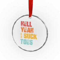 Funny Inappropriate Embarrassing Crystal Glass Ornament Funny Foot Fetish Sucking Toes Cringe Offensive Humor TS10