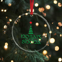 Funny Irish Gaelic Xmas Nollaig Shona Crystal Glass Ornament Xmas Tree TS11