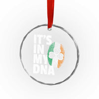 Funny Irish It's In My DNA Crystal Glass Ornament Ireland Fingerprint Flag - Wonder Print Shop