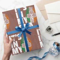 Funny Irish It's In My DNA Wrapping Paper Roll Ireland Fingerprint Flag - Wonder Print Shop