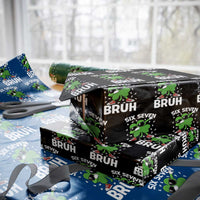 Funny Irish St Patricks Day Shamrock 67 Meme Wrapping Paper Roll Six Seven Bruh Gen Alpha Slang