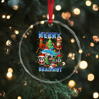Funny Italian Brainrot Meme Christmas Crystal Glass Ornament Merry Brainrot Xmas Gen Alpha - Wonder Print Shop