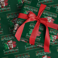 Funny Italian Christmas Donkey Wrapping Paper Roll Funny Domick The Donkey Holiday Italy Flag - Wonder Print Shop