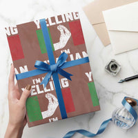 Funny Italian Wrapping Paper Roll Im Not Yelling Im Italian Italy Flag - Wonder Print Shop