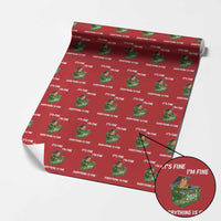 Funny It's Fine I'm Everything Is Fine 2024 Wrapping Paper Roll Lil Dumpster Fire - Wonder Print Shop