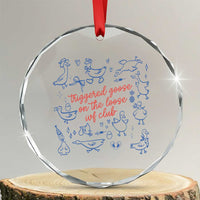 Funny IVF Crystal Glass Ornament Triggered Goose On The Loose Infertility Support - Wonder Print Shop