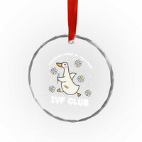 Funny IVF Crystal Glass Ornament Triggered Goose On The Loose Infertility Support Gift TS10