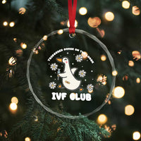 Funny IVF Crystal Glass Ornament Triggered Goose On The Loose Infertility Support Gift TS10