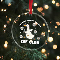 Funny IVF Crystal Glass Ornament Triggered Goose On The Loose Infertility Support Gift - Wonder Print Shop