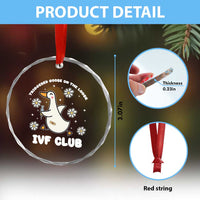 Funny IVF Crystal Glass Ornament Triggered Goose On The Loose Infertility Support Gift TS10