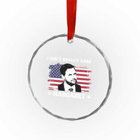 Funny JD Vance Crystal Glass Ornament I Don't Really Care Margaret American Flag TS02