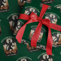 Funny Jersey Devil Loves Darts And Beer Wrapping Paper Roll Cryptid Lover Gift - Wonder Print Shop