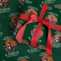 Funny Jesus Christian Motorcycle Wrapping Paper Roll When Life Throws You A Curve Lean Into It - Wonder Print Shop