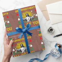 Funny Jesus Christmas Wrapping Paper Roll Disappointments All of You Jesus Ugly Xmas - Wonder Print Shop