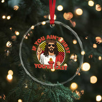 Funny Jesus Racing Crystal Glass Ornament If You Are Not First You Are Last TS14