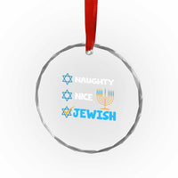 Funny Jewish Hanukkah Crystal Glass Ornament Nice Naughty Jewish Menorah Hanukkiah Chanukah Ugly TS02