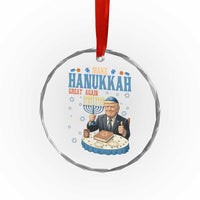 Funny Jewish Holiday Crystal Glass Ornament Make Hanukkah Great Again Ugly Gift TS12