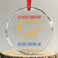 Funny Jimothy Meme Back Pain Humor Crystal Glass Ornament My Back Problems Do Not Define Me Viral Seattle Raccoon