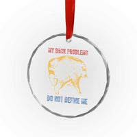 Funny Jimothy Meme Back Pain Humor Crystal Glass Ornament My Back Problems Do Not Define Me Viral Seattle Raccoon
