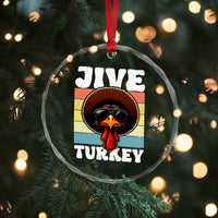 Funny Jive Thanksgiving Turkey Day Crystal Glass Ornament Retro Afro Black Turkey - Wonder Print Shop