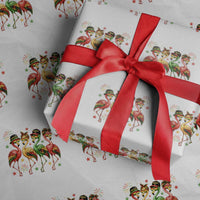 Funny Juneteenth Flamingos Squad Wrapping Paper Roll African American Heritage