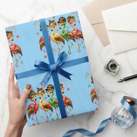 Funny Juneteenth Flamingos Squad Wrapping Paper Roll African American Heritage