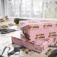 Funny Juneteenth Flamingos Squad Wrapping Paper Roll African American Heritage