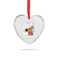 Funny Just A Chill Christmas Viral Meme Heart Crystal Glass Ornament - Wonder Print Shop