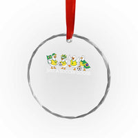 Funny Just A Soccer Goose Crystal Glass Ornament Brazil Football Fan
