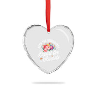 Funny Keep The Immigrants Deport The Racists Heart Crystal Glass Ornament Floral Butterfly - Wonder Print Shop