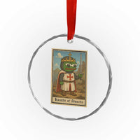 Funny Knight Meme Crystal Glass Ornament Vintage Pepe Frog Templar Crusader Fren Soldier TS10