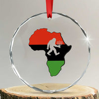 Funny Kwanzaa Bigfoot Lover Crystal Glass Ornament Festival Of Lights African Heritage Gift TS12